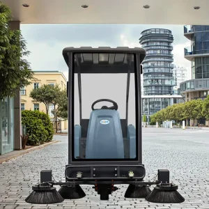 Automatic Electric 48V Industrial Ride-On Street Sweeper for Road Cleaning