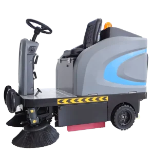 Automatic Electric Indoor Industrial Floor Scrubber Machine Ride Cleaning Equipment Sweeping Capabilities Featuring Brush