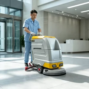 Automatic Electric Walk-Behind Floor Scrubber Dryer, 2100 m²/h