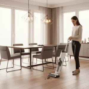 Automatic Floor Cleaner with Clean and Dirty Water Removal, Wet and Dry Vacuum Mop, and Electric Broom