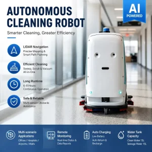 Automatic Floor Cleaning Robot Sweeping Scrubbing Vacuuming All in One Cleaning Machine