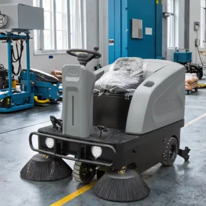 Automatic Ride On Industrial Electric Street Sweeper Floor Sweeper Self Propelled 42 Gal Hopper 220V