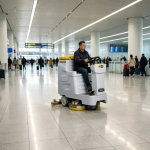 Automatic Ride on Floor Scrubber for Warehouse Factory Shopping Mall Floor Cleaning