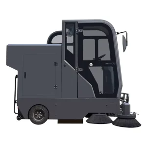 Automatic Small Ride-On Industrial Road Sweeper with Engine for Street and Sidewalk Cleaning