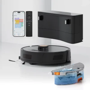 Automatic Vacuum and Mop Cleaner with Self Cleaning Lidar Technology