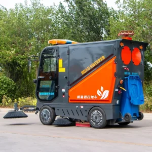 Autonomous Road Sweeper with Wire Brush