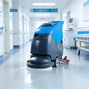 Autonomous Robotic Electric Floor Scrubber and Vacuum with Auto-Drying