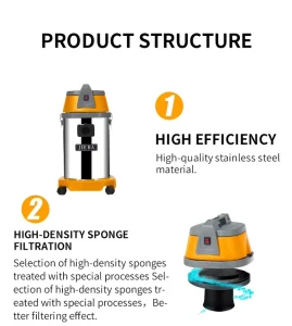 BF501 Metal Cyclone Upright Vacuum Cleaner, Bagged, Large Capacity for Carpet and Commercial Use