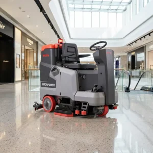 BISON Heavy Duty Electric Ride on Floor Scrubber Sweeper Machine Wet Dry for Industrial Workshop