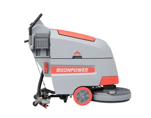 BISON(CHINA) Purchasing Walk behind Warehouse Scrubber Single Disc Manual Battery Sweeper Hand Push Floor Cleaning Machine