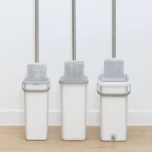 BOOMJOY Self Wring Lazy Super Wringer Squeeze Flat Microfiber Mops And Bucket For Floors