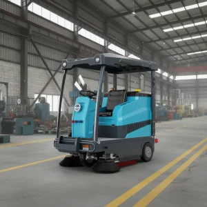 BS-1200D Electric Self-Propelled Ride-On Floor Sweeper Machine 10500m2/h for Warehouse and Workshop Cleaning