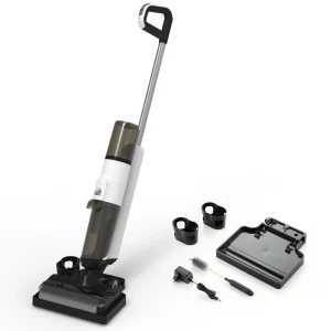 BSCI ISO9001 Electric 125W Mop Motor LED Indicator Light Wet & Dry Floor Scrubber Cleaning Machine for Household & Hotel Use