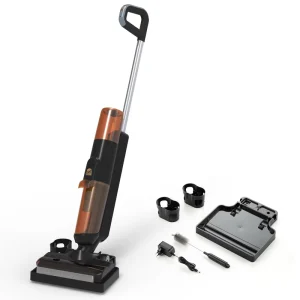 BSCI ISO9001 Electric Floor Scrubber with 900ml Tank, 125W Motor, 10W Suction Power, and LED Indicator