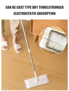 BSCI ISO9001 HACCP 20PCS Square Disposable Dry Mop Pads Nonwoven Unscented All Purpose Floor Cleaner Sweeping Cloths