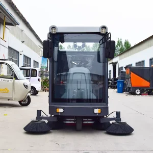 Baiyijie OEM CE Factory Ride On Electric Sweeper New High Pressure Cleaning 48V 100Ah Battery 150L Water Tank Parking Lot