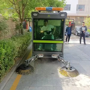 Battery-Operated Industrial Ride-On Electric Floor Sweeper with Motor