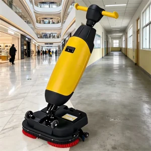 Battery Operated Walk Behind Floor Scrubber Dryer Efficient Floor Washing Machine for Indoor Commercial Cleaning