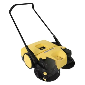 Battery-Powered Electric Hand-Push Road Sweeper, 78 cm Width, 12V, Outdoor Factory Use