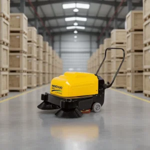 Battery-Powered Mini Walk-Behind Floor Sweeper 32Ah 12V 220W