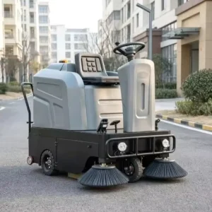Battery-Powered Ride-On Floor Sweeper, 1250 mm, for Residential Communities and Apartment Complex Roads
