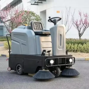 Battery-Powered Ride-On Floor Sweeper 1250mm for Technology Parks Industrial Campuses and Outdoor Cleaning