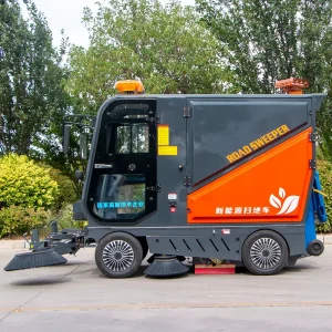 Battery-Powered Ride-On Floor Sweeper for Park and Street Cleaning