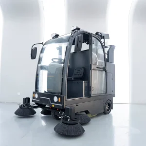 Battery-Powered Ride-On Industrial Street Sweeper and Washing Machine