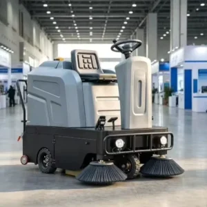 Battery Powered Ride on Floor Sweeper 1250mm for Exhibition Centers Trade Shows Convention Hall Floor Cleaning