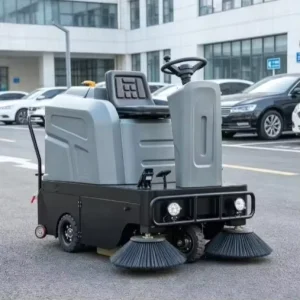 Battery Powered Ride on Floor Sweeper 1250mm for Hospitals Medical Centers Parking Area Cleaning Machine
