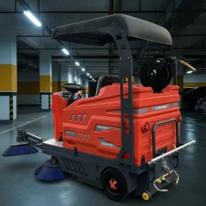 Battery Powered Ride on Sweeper Machine Road Sweeper Machine Industrial Warehouse Floor Cleaning Equipment