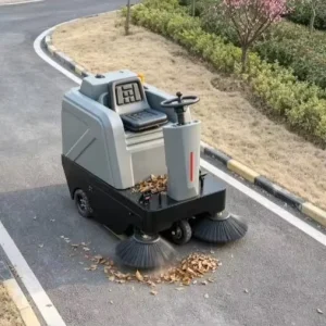 Battery Powered Ride-on Sweeper Machine for Industrial Campus Roads Business Parks Outdoor Floor Cleaning Equipment