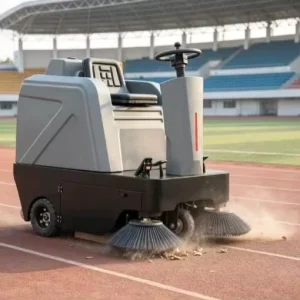 Battery Powered Ride-on Sweeper for Stadium Tracks Sports Venues Outdoor Floor Cleaning and Dust Collection Equipment