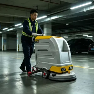 Battery-Powered Walk-Behind Floor Scrubber Machine