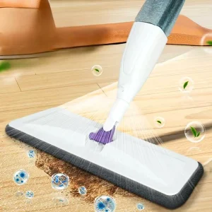 Beeman Dry Wet Flat Mop for Hardwood Laminate Wood Ceramic Microfiber Manual Self Wringer Reusable Floor Cleaning Spray