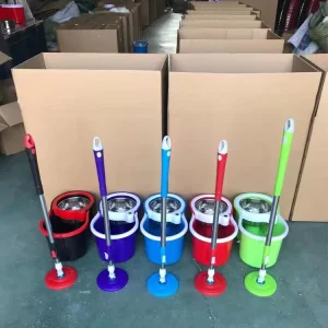Best Easy Cleaning Microfiber Mops Swivel Spinning 360 Rotating Clean Floor Telescopic Pole Spin Magic Mop with Plastic Bucket