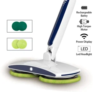Best Selling Household Cleaning 360 Spin Cordless Electric Mop with Front Light Battery Indicator