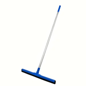 Black EVA Floor Squeegee with Silicone Rubber Handle for Glass, Windows, and Household Cleaning