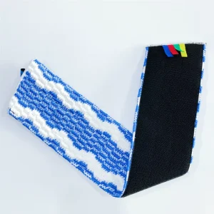 Blue Industrial Flat Twist Dust Mop with 360-Degree Rotation
