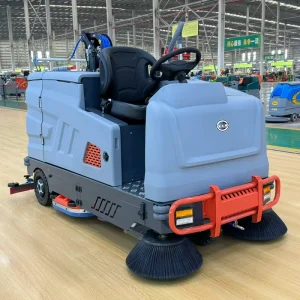 Boshuo Ride On Electric 48V New Heavy Duty 1200W Street Sweeper Scrubber 280L Clean Water Tank 1230mm Cleaning Width for
