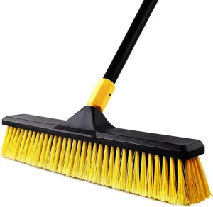 Broom Heavy duty Outdoor Commercial Broom Brush With Hard Bristles for Cleaning Terraces Garages Decks Concrete Tiles Floors