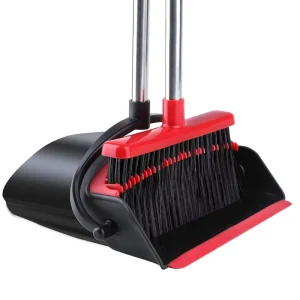 Broom and Dustpan Set with Extendable Long Handle