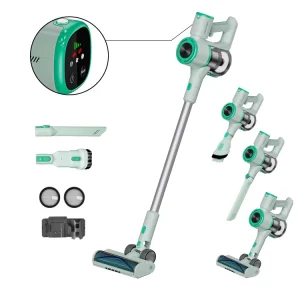 Brushless Motor Cordless Handheld Stick Vacuum Cleaner Lightweight HEPA Filter LED Light for Home Hotel Dry Use
