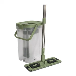 Bulk Supply Durable Household Mop Thick Tube Strong Connector Dual Side Fixed Mop with Squeegee Clip & Water Separation Design