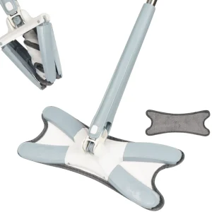Butterfly Mop with Removable Washable Pad for Home, Kitchen, Bedroom, and Living Room Cleaning