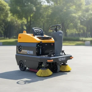 C100 Electric Ride-On Industrial Road and Floor Sweeper