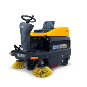 C100 Industrial Battery-Powered Ride-On Floor Sweeper