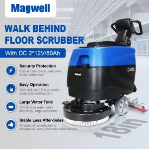 C460S Factory Use Electric 40L Walk Behind Floor Scrubbing Machine Tile Floor Scrubber