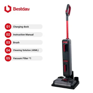 C97 Lightweight Cordless Floor Washer Wet and Dry Vacuum Mop with Self-Cleaning