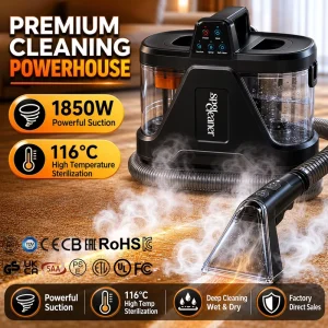 CE CB Factory Professional Wet Dry Cleaning Machine Powerful Portable Sofa Car Steam Carpet Spot Cleaner Vacuum